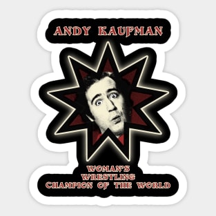 andy kaufman badge Sticker